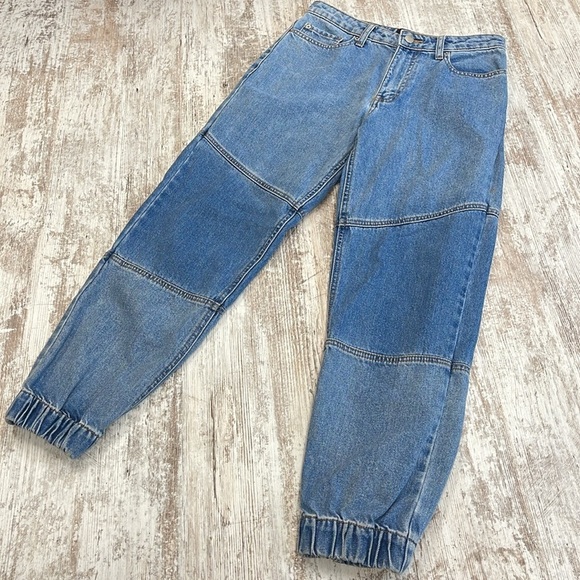 BDG Urban Outfitters Denim Color Block Knee Panel Jogger Jeans SIZE 26 - Picture 7 of 10